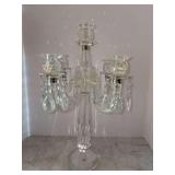 Exquisite Shannon Crystal 4-arm chandelier- missing 4 hanging prisms at top - if found, will be included…..19-1/2” tall - top 4 prisms were found and are included