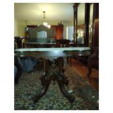 Decorative carved Marble top table