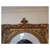Decorative gold gilt frame, light damage on frame