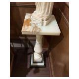 Beautiful Vintage Marble table 12” x 12” and 30 inches tall.