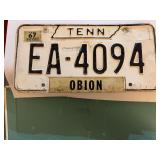 Vintage Tennessee license plate