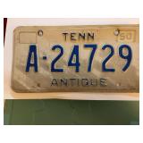 Antique Tennessee license plate