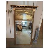 Trumeau inspired antique gold mirror 24 1/2” x 43”