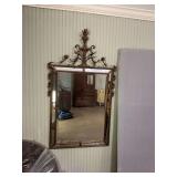 Antique beveled glass mirror 32“ x 57“ this piece is very heavy. See photos for condition.