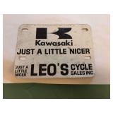 Kawasaki, Leo cycle sales sign 7” x 5” ￼