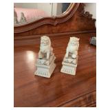 Antique foo dog statues 2 1/4” x 3 and three-quarter inches