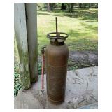 Vintage antique copper fomite fire extinguisher