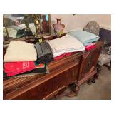 Group of mixed table linens and placemats