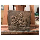 8“ x 7“ Greek classical sculpture plaque art. Achilles and Patroclus