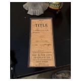Antique Abstract of record title, the Bluff city abstract company. 1846.