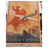 1991 Smithsonian Institution railroad express sign. 11” x 16”