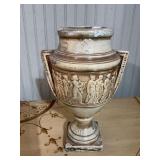 Vintage Greek ￼Bacchic Relief plaster Townely Urn/ vase…. Some chipping and damage as shown 8” x 12”.