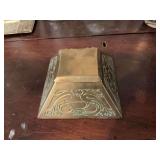 Vintage 5 x 5 brass ink well stand
