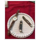 Cub Scout knife, a case watch with some damage and a watch