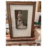Vintage 1929 wedding portrait signed Cassidy 14 1/2” x 21”