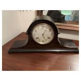 Antique New Haven Mantle Clock, 20” x 4 1/2” x 9 1/2”