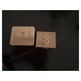 Vintage gold, medal, coin, compact, and gold medal cigarette case