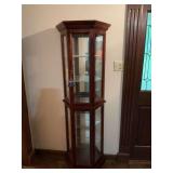 Curio cabinet with five glass shelves, 24 1/2” x 70”