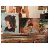 Two oil on canvas portraits 8 x 10 and 10 x 8