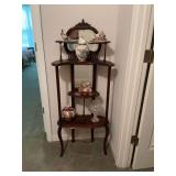 Very cute antique beveled glass Etagere. 22” x 10” x 53” content is not included.