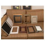 Group of various size picture frames