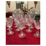 Set of 12 beautiful Crystal stem wear,  six of two styles