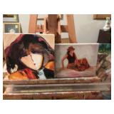 2 Oil on canvas paintings, one 10 in.² and one 10 x 8”