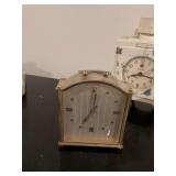 Welby antique brass alarm clock untested 5” x 5 1/4”