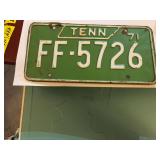 Vintage Tennessee 1971 license plate ￼