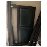 Queen size like new black and wood platform bed