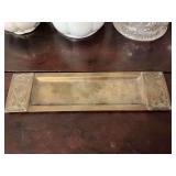 Vintage 10 inch brass pen tray