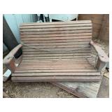 UnHung porch swing. New- had been stored in barn. Needs a good cleaning. 54“ x 32“ x 25“.  ￼
