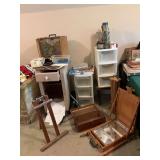 Large group of painters supplies, brushes, storage boxes, carry easel and much more see photos