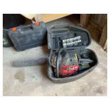 Craftsman gasoline, two cycle chainsaw. Pulls good with compression.