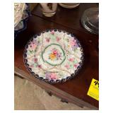 Vintage hand-painted floral 7 1/2 inch plate