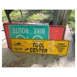 Metal Harrington toll center advertising sign 36“ x 10“