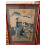 Antique 13 1/2 x 19 Asian picture