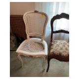 Vintage French provincial, white and gold occasional chair.. the seat does need repaired