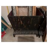 Black homemade box to hold frames 30” x 24”