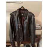 Vintage members only size 42 leather bomber jacket