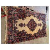 Beautiful rug with some fringe missing as shown 47” x 75”