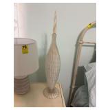 Vintage Alfredo Barrini gold and white Marano glass decanter. 5 1/2” x 25”.