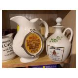 vintage whiskey jug and pitchers