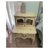 Antique French Provincial handpainted nightstand 20” x 23” x 27 1/2” contents not included
