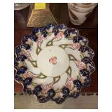 Vintage hand painted 7 1/2 inch floral plate