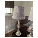 ￼ Silver lamp 7” x 29” the shape is 12 inches wide