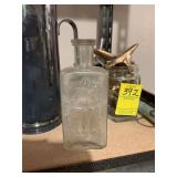 Vintage holy water bottle 2” x 5”