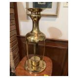 Vintage solid brass candlestick holder 10“ x 21“