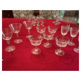 Grouping of mixed stemware as shown 11 pieces total