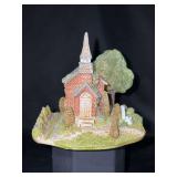 NIB LilliPut Lane American Landmarks “Country Church” by artist Ray Day - 4” tall
